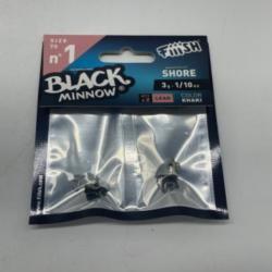 Tête plombée  Fiiish black minnow shore 3g