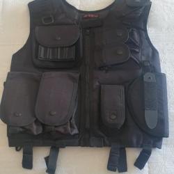 Gilet tactique avec holster noir