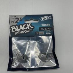 Tête plombée  Fiiish black minnow shore 8g