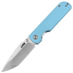 Couteau CJRB Cutlery Nova Blue Manche G10 Lame Tanto Acier AR-RPM9 IKBS Liner Lock Clip J1937BU