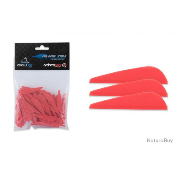 Lot de 100 plumes Avalon pour flche Hybrid Rouge