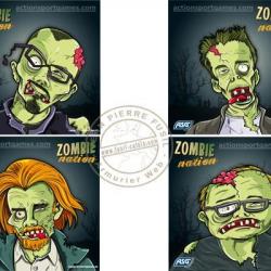 ASG - Lot de 100 cibles Zombies 14 x 14 cm