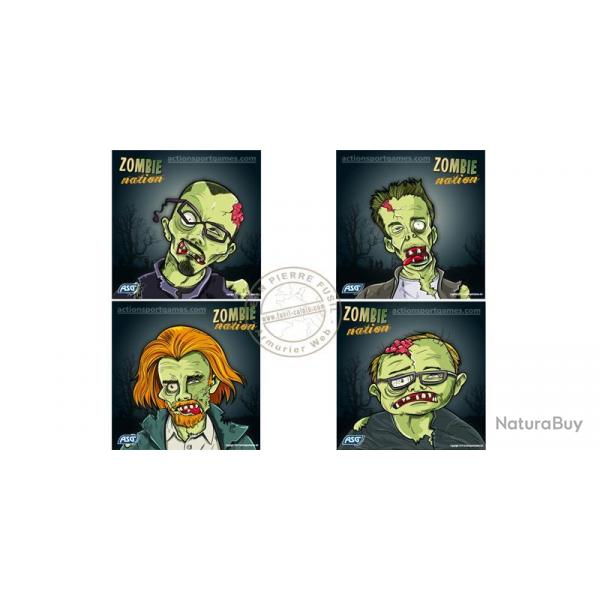 ASG - Lot de 100 cibles Zombies 14 x 14 cm