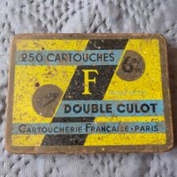 boite vide métallique pour 250 cartouches double culot cal. 6mm