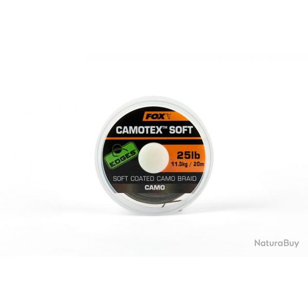 Tresse Bas de Ligne Carpe FOX Camotex Soft 20lb