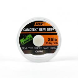 Tresse Bas de Ligne Carpe FOX Camotex Semi Stiff 20lb