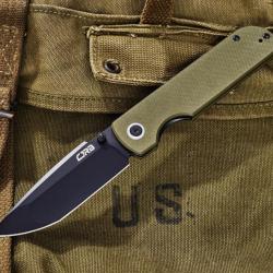 Couteau CJRB Cutlery Nova Green Manche G10 Lame Tanto Acier AR-RPM9 BLK IKBS Liner Lock J1937BGN