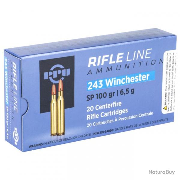 20 cartouches Partizan 243 Winchester SP 100gr