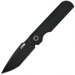 Couteau CJRB Cutlery Nova Black Manche G10 Lame Tanto Acier AR-RPM9 BLK IKBS Liner Lock J1937BBK