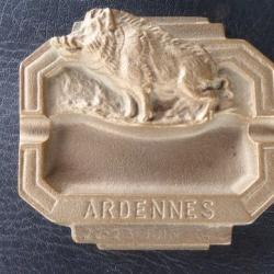 CENDRIER ANCIEN SANGLIER / ARDENNES / BRONZE?