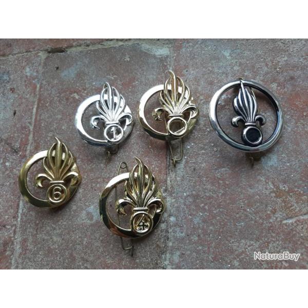 Lot de 5 insignes de bret de la Lgion Etrangre superbe tat. Petite collection.
