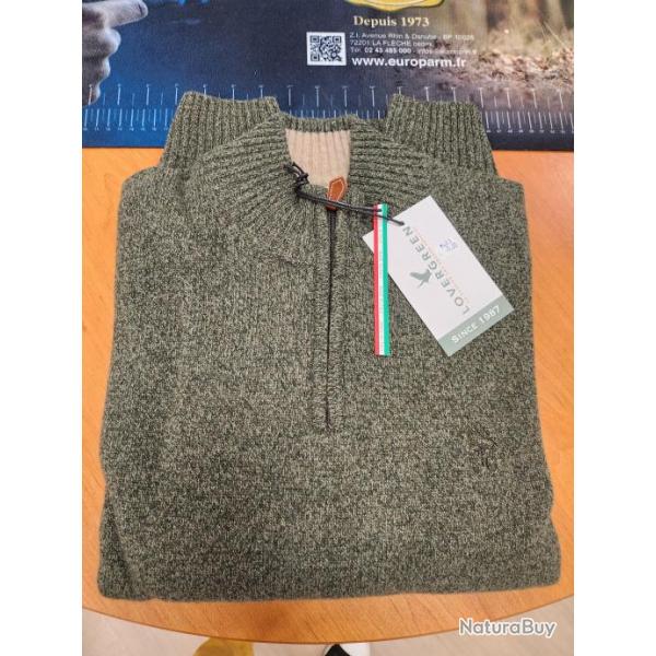 Pull Lambswool Kaki LOVERGREEN