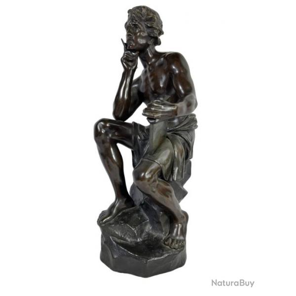 mile Carlier sculpture en bronze ode  l'criture