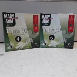 7001 B LOT DE 50 CARTOUCHES MARY ARM PUMA 30 CAL16 30G BOURRE JUPE NEUF