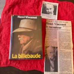 Livre, la billebaude d'Henri Vincenot dédicacé par l'auteur