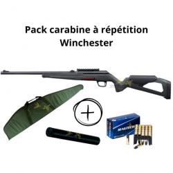 Pack carabine Winchester 22 long rifle + filetage, rail picatinny, silencieux, housse et 50 balles