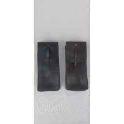 Lot 2 cartouchi&egrave;res noires vintage arm&eacute;e fran&ccedil;aise gendarmerie
