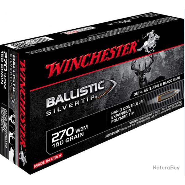 20 Munitions Cal.270 WSM Winchester BALLISTIC SILVERTIP / 150gr