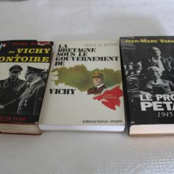 Lot 3 livres Vichy, Pétain