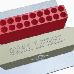 Bo&icirc;te &agrave; munition 8x51 LEBEL X20