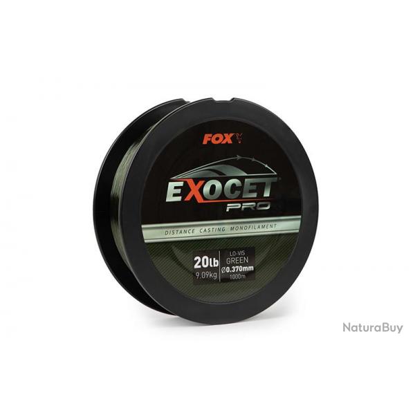 Fil Carpe FOX Exocet Pro Mono 1000m 0.370mm 20bs - 9.09kg