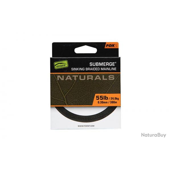 Tresse FOX Naturals Submerge Braid 0.30mm 55lb - 24.9kg - 300m