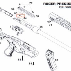 Ruger précision rimfire 300 win mag, percuteur/percussion (ressort, bille et support) .