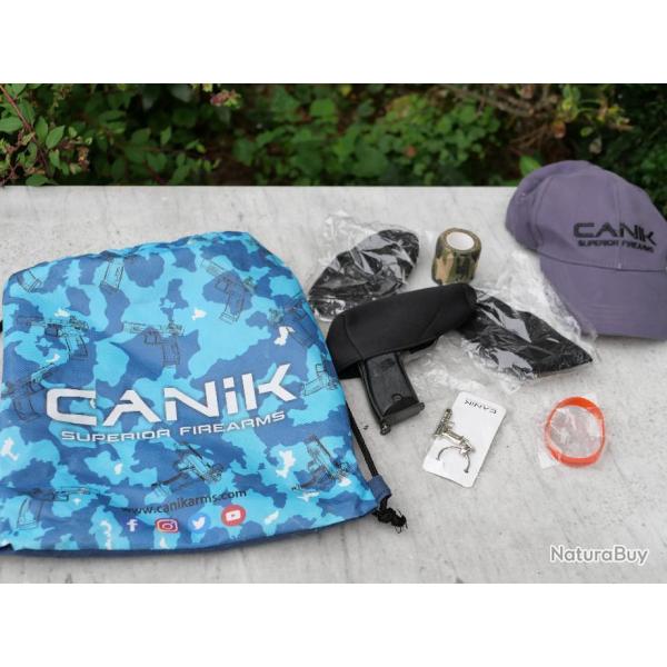 lot PROMOTIONNEL CANIK casquette et porte clef + housses pistolet + ruban CAMO - bracelet