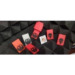 RUGER RPR -  Drapeau de sécurité ROUGE avec logo RUGER ou PUNISHER au choix - impression 3D