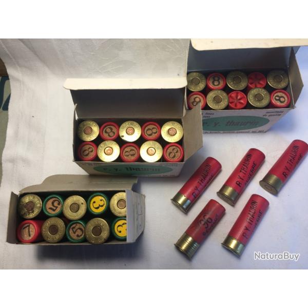 LOT de 35 CARTOUCHES de chasse, calibre 16