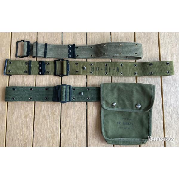 Lot de 3 Ceinturons Ceintures Militaire Arme Franaise Famas Transmission