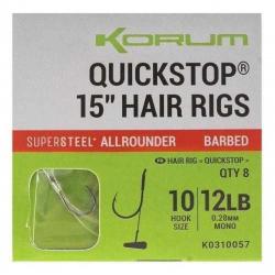 Bas de ligne / Montages Cheveux Korum Big Fish Quickstop sans ardillon