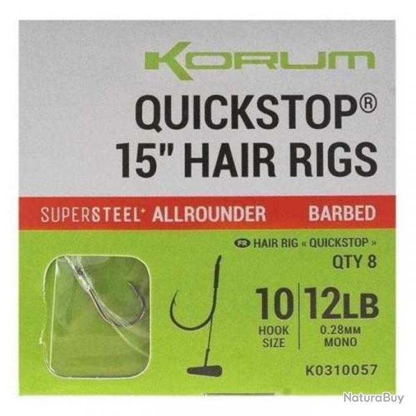 Bas de ligne / Montages Cheveux Korum Big Fish Quickstop sans ardillon