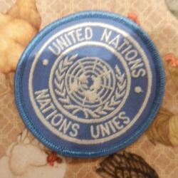 insigne tissu militaire ONU Nations Unies United Nations