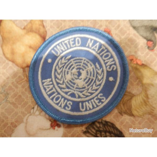 insigne tissu militaire ONU Nations Unies United Nations