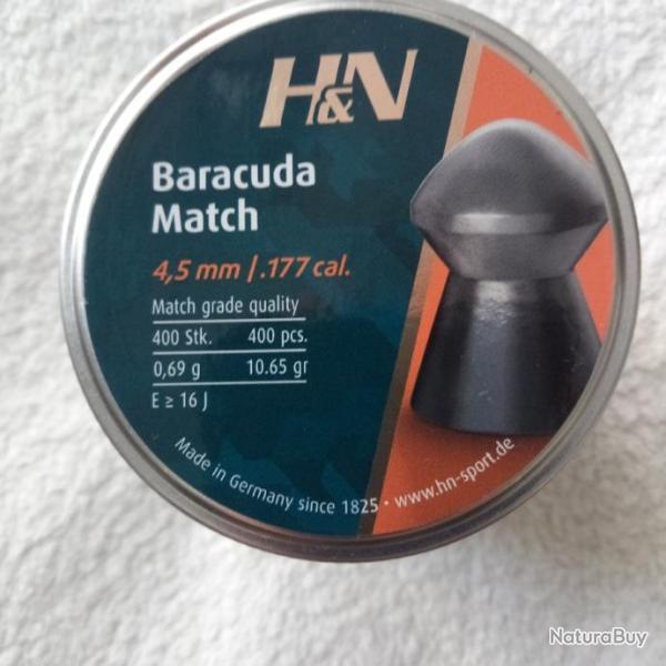 Plombs H &N Barracuda match 4,5 mm