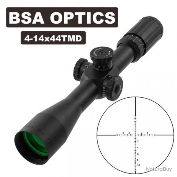 BSA Optics-Lunette de Vise  TMD 4-14X44 FFP avec Collier 11mm