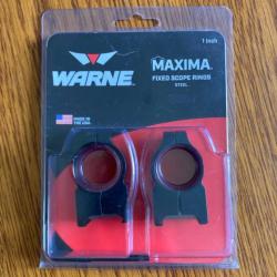 Colliers Warne Maxima acier / Weaver-Picatinny / 25,4mm-1" / Hauts