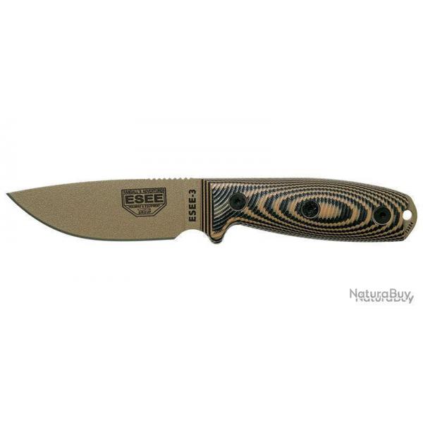 ESEE-3 - Lame Dark Earth - Coyote/noir