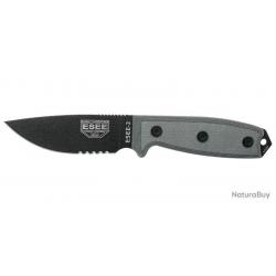 ESEE-3 - Noir - Lame Mixte - Pommeau modifié