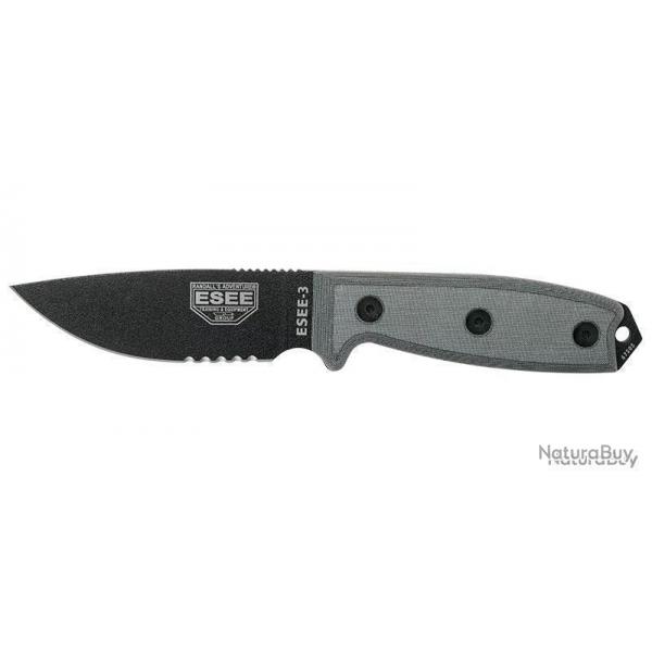 ESEE-3 - Noir - Lame Mixte - Pommeau modifi