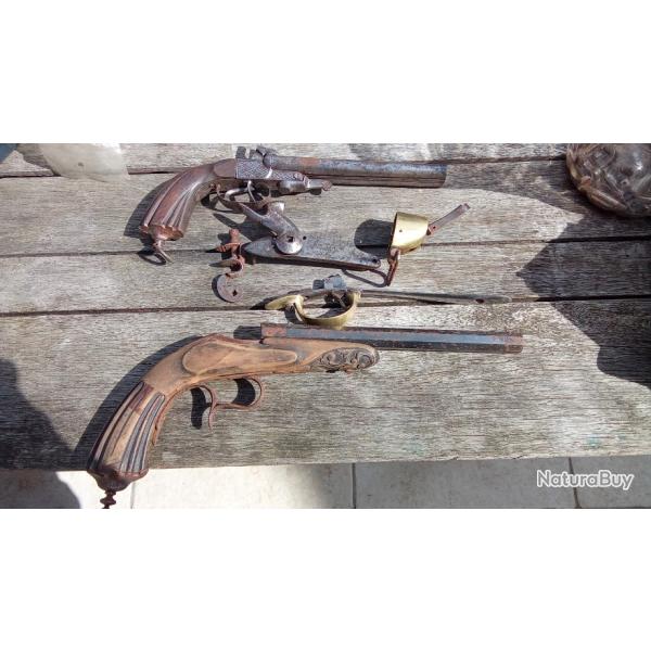 lot pistolet ancien