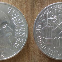 France 100 Francs 1985 Piece Commemo Argent Emile Zola