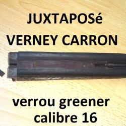 devant complet fusil VERNEY CARRON juxtaposé calibre 16 verrou greener - VENDU PAR JEPERCUTE (RE4)