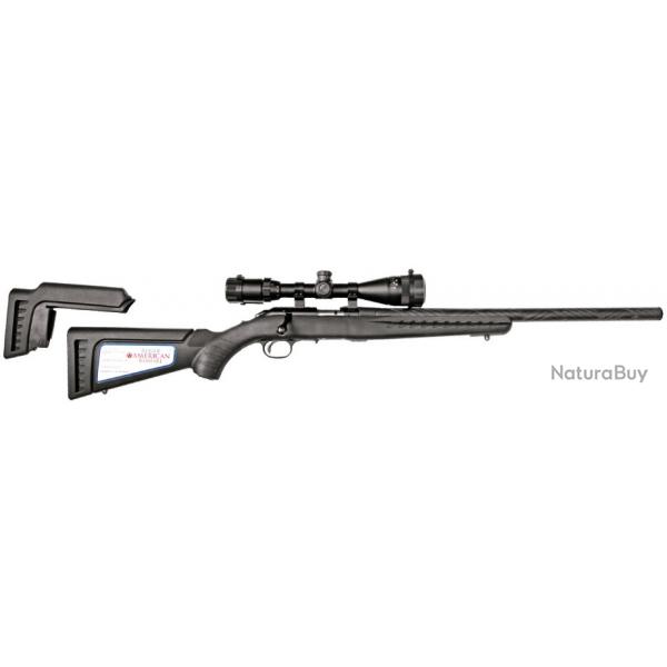 Carabine Ruger American Rimfire Custom Cal. 22LR Canon de 56CM avec lunette 3-9X40 et housse