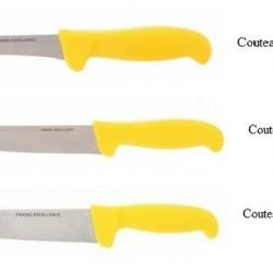 Lot de 3 couteaux (1 x 13 cm désosser, 1 x 10 cm , 1 x 21 cm saigner