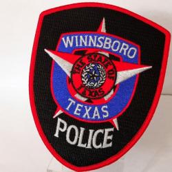 Winnsboro TEXAS Police - Hauteur : 120 mm Largeur 100 mm  à coudre ou à thermocoller