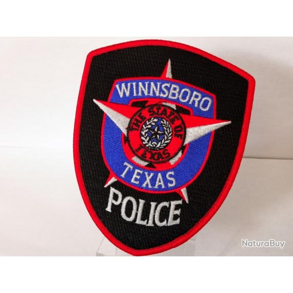 Winnsboro TEXAS Police - Hauteur : 120 mm Largeur 100 mm   coudre ou  thermocoller