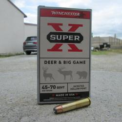 20 cartouches en 45-70 GOVT JHP en 300 grain SUPER X de WINCHESTER