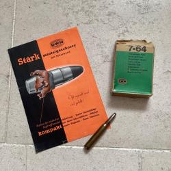 Boîte 10 munitions 7x64 DWM Collector et publicité à la marque